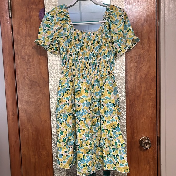 NWT Double Take smocked flounce Dress. - Picture 3 of 11